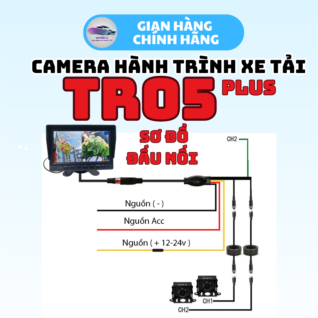 TR05 PLUS - Camera hành trình xe tải 2 mắt rời, ghi hình trước sau, ghi đè vòng lặp thông minh, hỗ trợ vạch kẻ lùi, hỗ trợ hồng ngoại quay đêm... 4